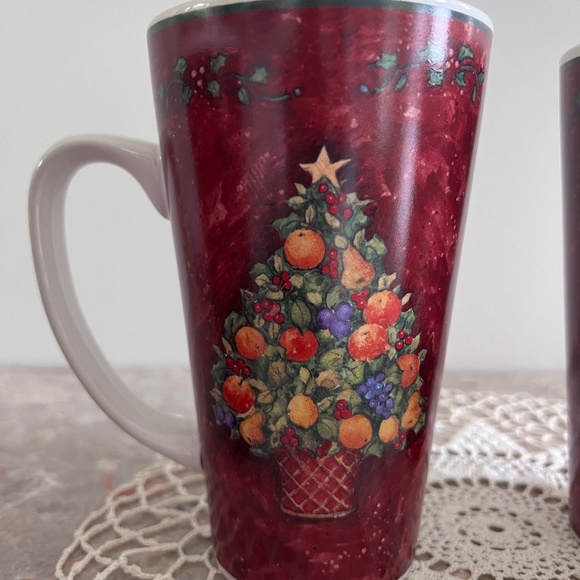 Retro Set of 4 Tall Mugs & Matching 4 Dessert Plates - Picture 13 of 15